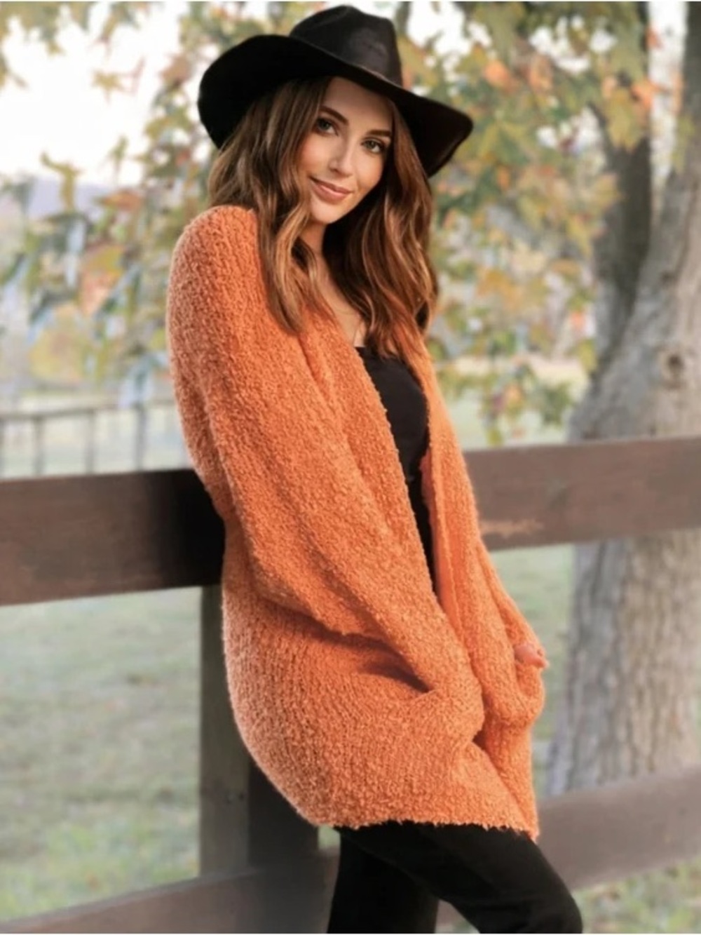 Zenana Outfitters Open-Front Popcorn Knit Cardigan
